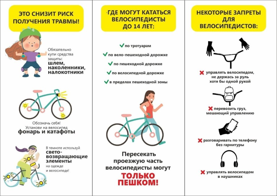 Что запрещается водителю велосипеда