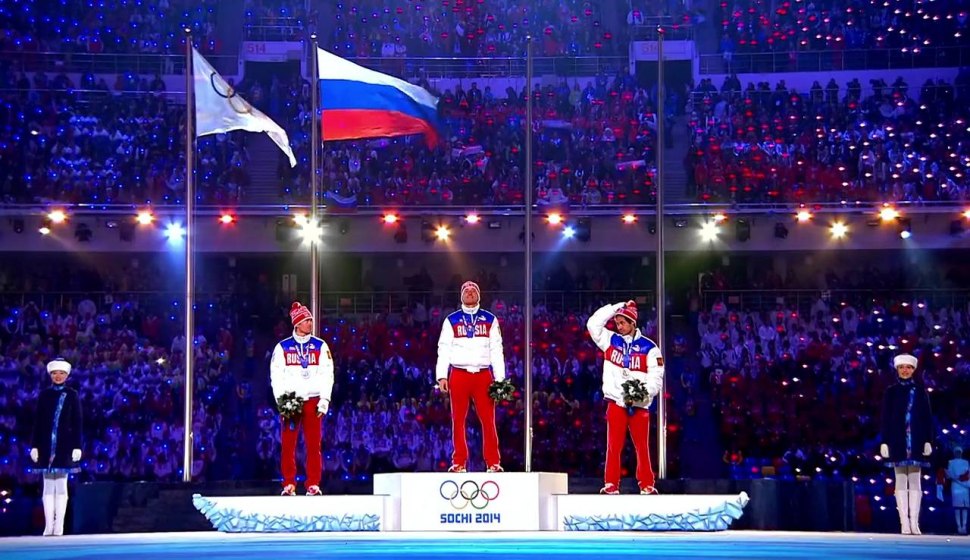 Исполнение гимна России на Олимпиаде