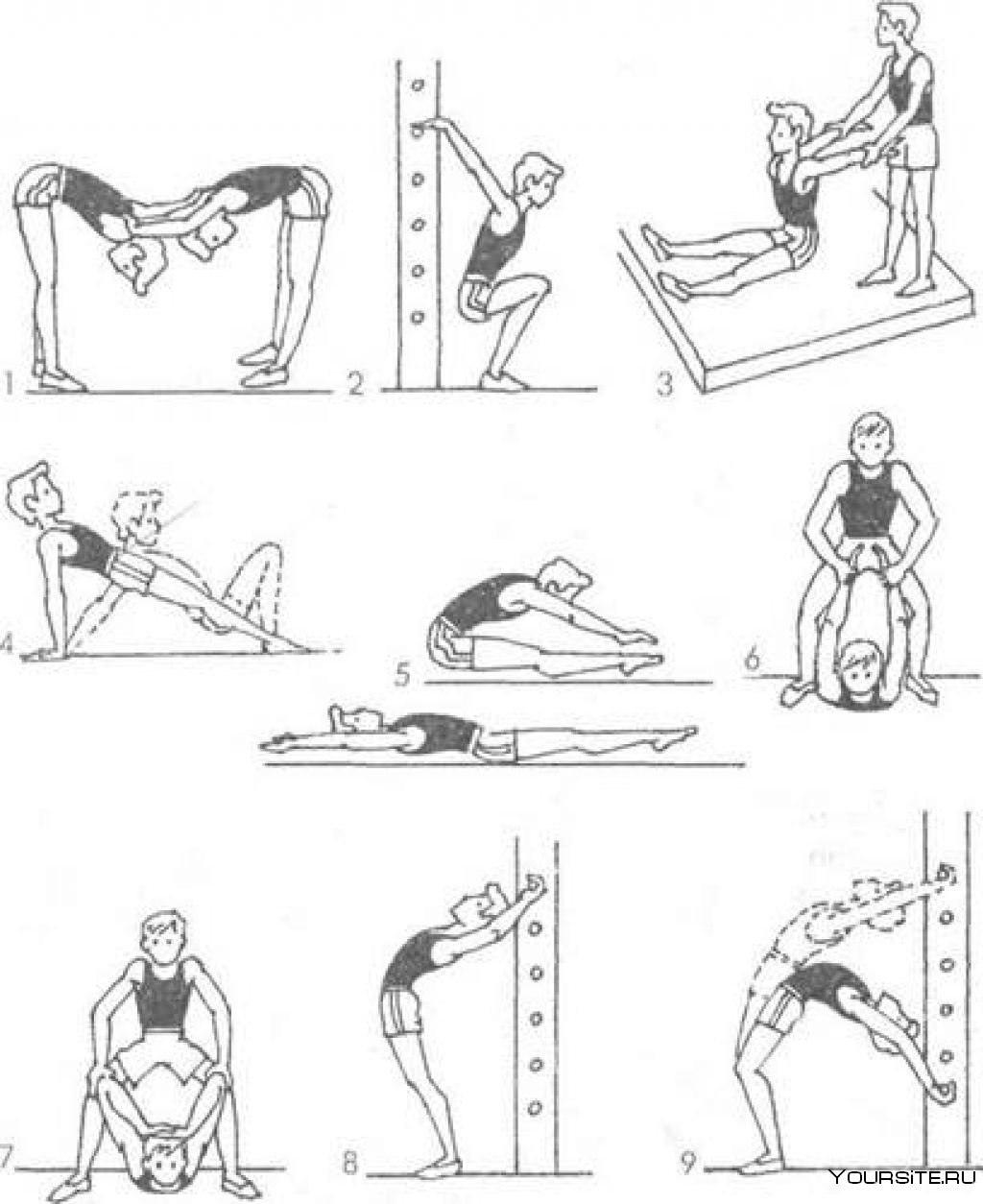 Тазобедренный сустав физические упражнения. Упражнения для развития гибкости и растяжки. Комплекс упражнений для развития гибкости и подвижности суставов. Упражнения для увеличения гибкости суставов. Упражнения для подвижности тазобедренного сустава.
