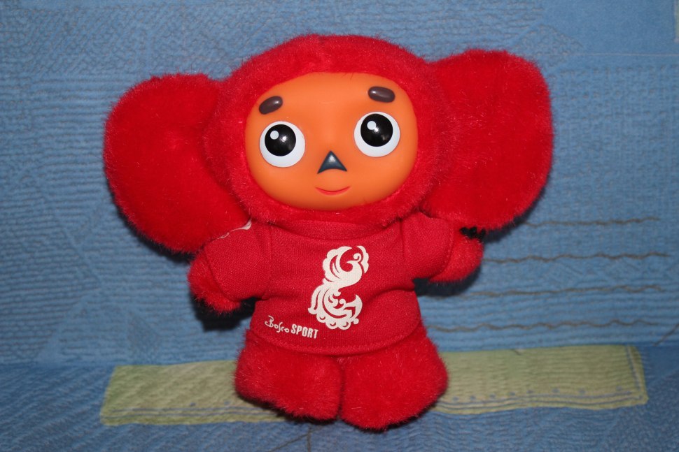 Чебурашка игрушка красный