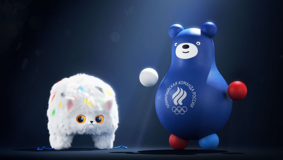 Медведь неваляшка и кот ушанка
