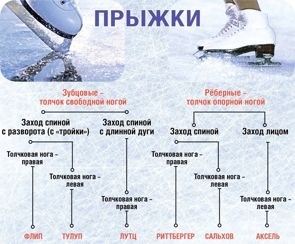 Как различать прыжки в фигурном катании