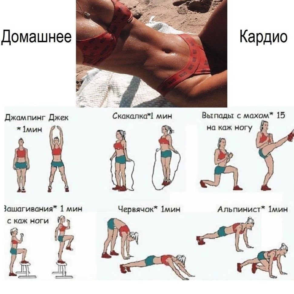 Кардио упражнения для сжигания жира