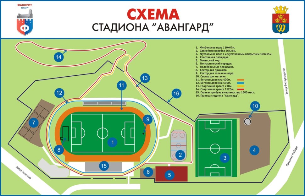 Стадион Авангард Выборг футбольное поле