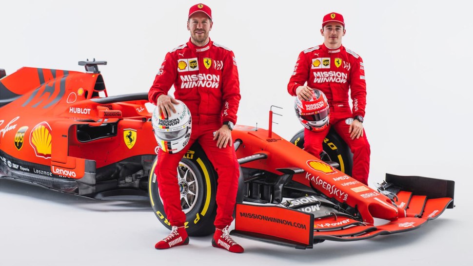 Sebastian Vettel Ferrari Шарль Леклер