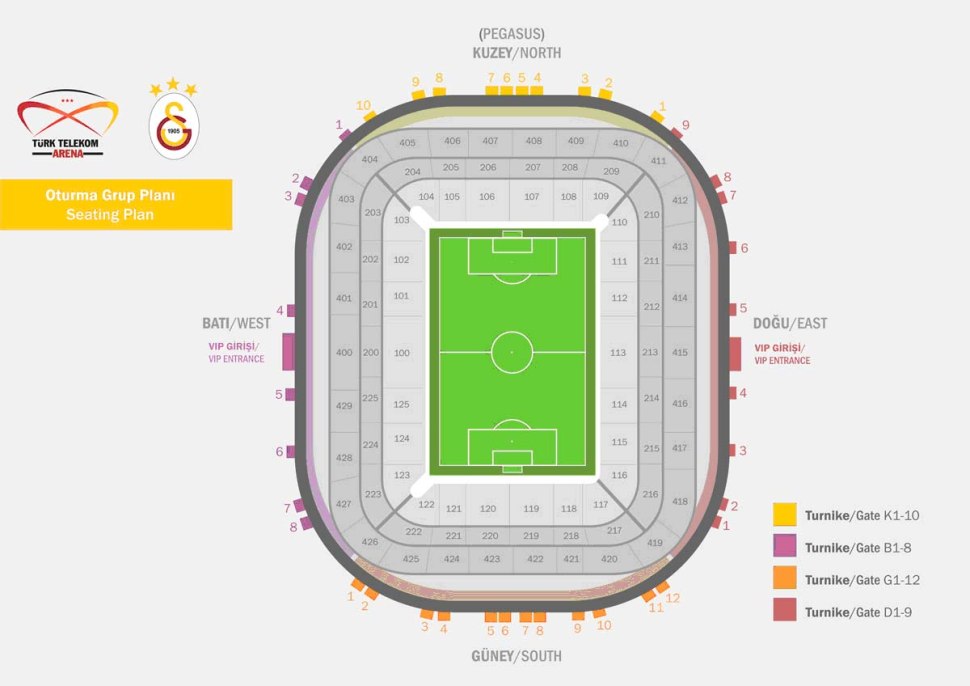 Turk Telekom Arena Stadyumu Plan